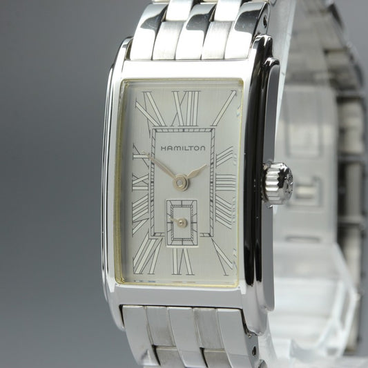 Near MINT HAMILTON Ardmore 6267 Silver Quartz 18mm Ladies Watch