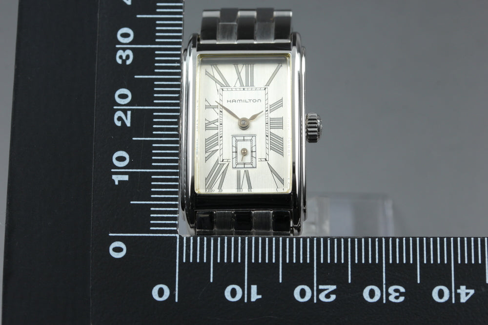 Near MINT HAMILTON Ardmore 6267 Silver Quartz 18mm Ladies Watch