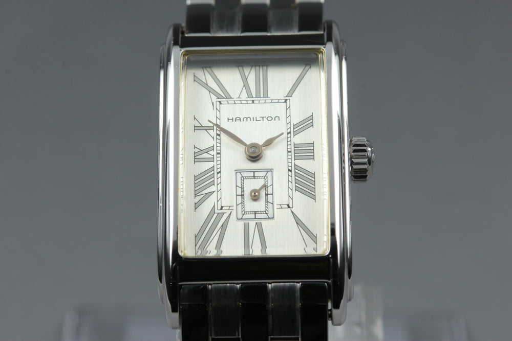 Near MINT HAMILTON Ardmore 6267 Silver Quartz 18mm Ladies Watch