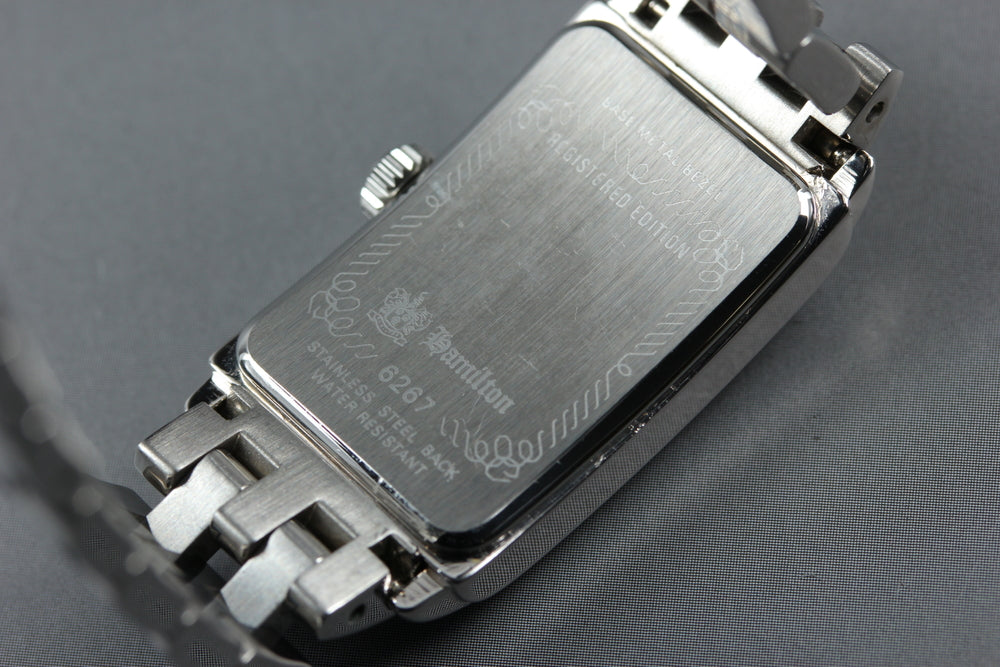 Near MINT HAMILTON Ardmore 6267 Silver Quartz 18mm Ladies Watch