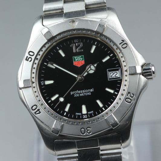 TAG Heuer Professional 2000 WK1110-0 Black Quartz 38mm Men's Watch