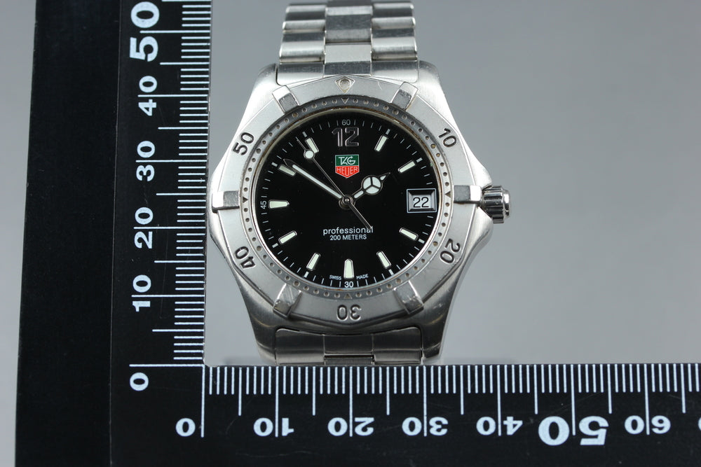 TAG Heuer Professional 2000 WK1110-0 Black Quartz 38mm Men's Watch