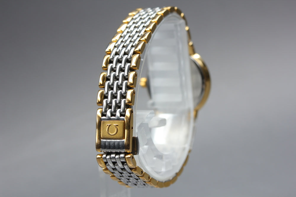 Near MINT OMEGA De Ville 795.0897.2 Cal.1459 White Quartz 22mm Ladies Watch