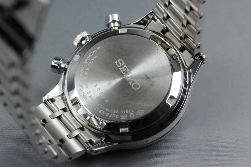 Near MINT SEIKO Selection SBTR055/8T63-03P0 White/Black Quartz 38mm Men's Watch