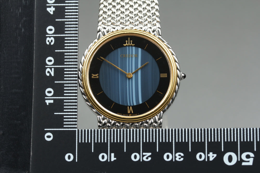 Near MINT SEIKO Credor 5A74-0230 Quartz 32mm Men's Watch 1989