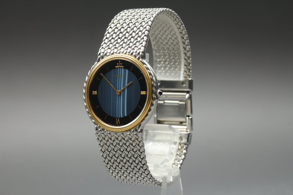 Near MINT SEIKO Credor 5A74-0230 Quartz 32mm Men's Watch 1989