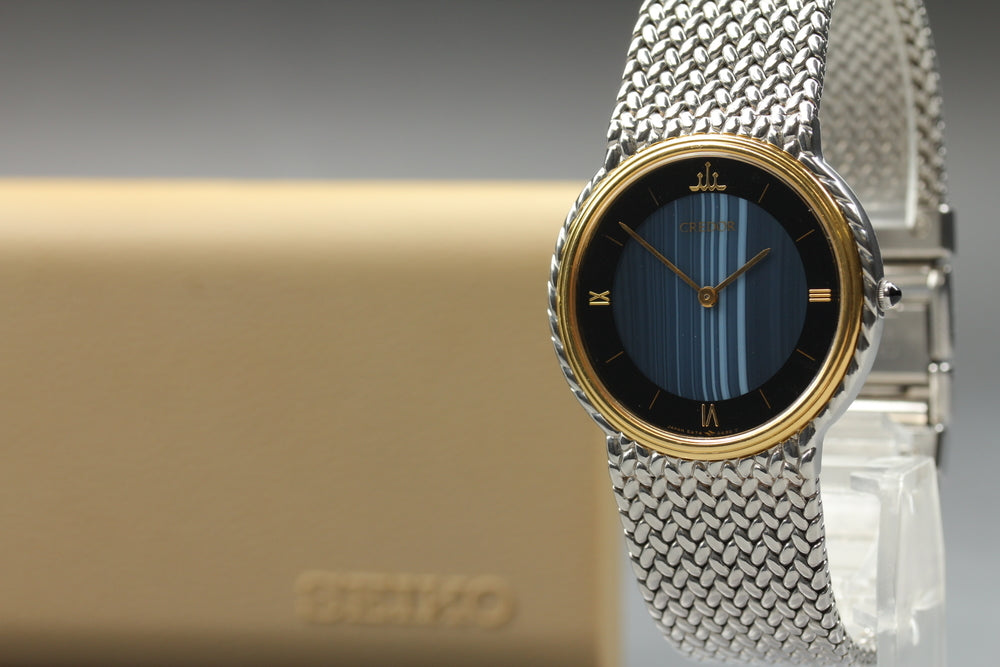 Near MINT SEIKO Credor 5A74-0230 Quartz 32mm Men's Watch 1989
