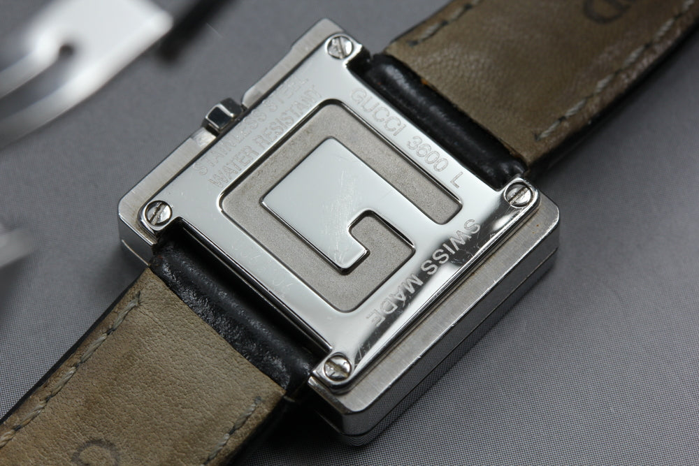 Near MINT GUCCI 3600 L Black Quartz Ladies Watch
