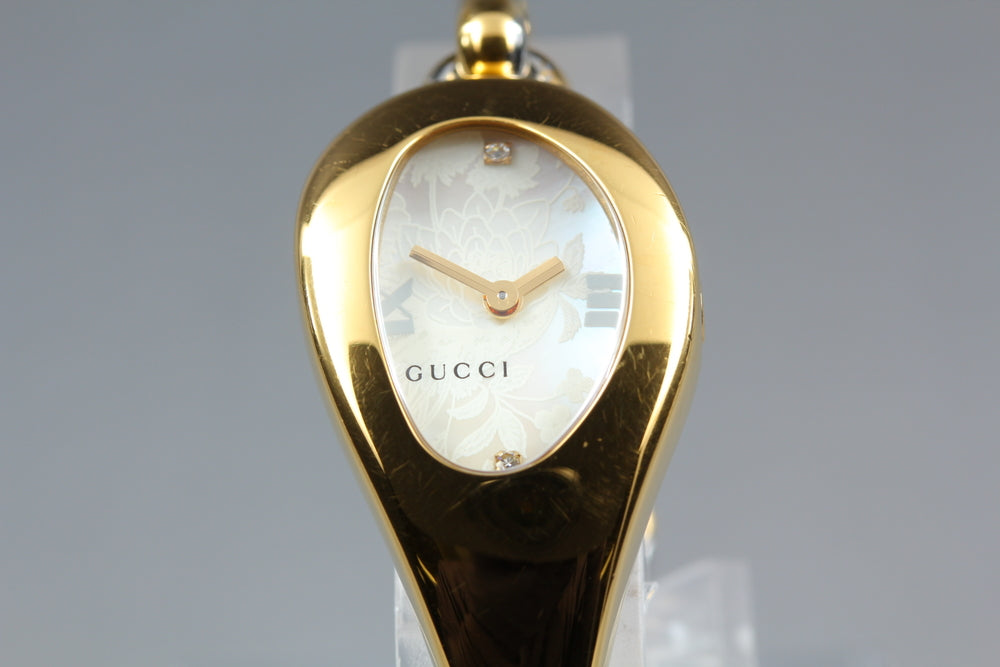 Near MINT GUCCI Horsebit 103 Silver Quartz 21mm Ladies Watch