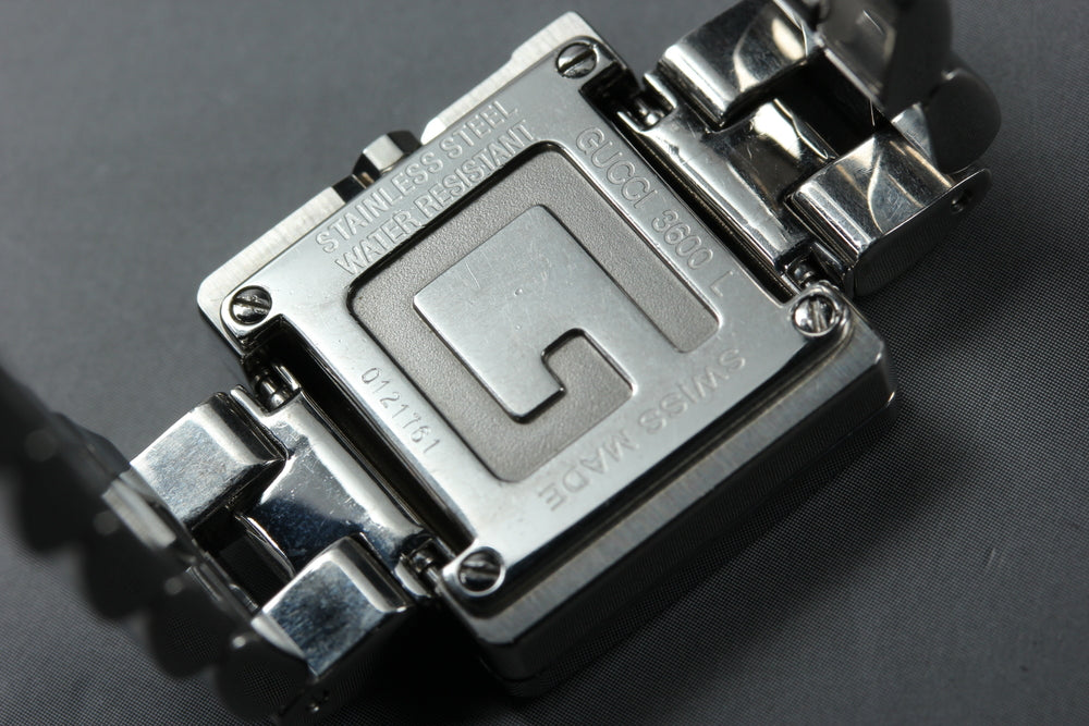 Near MINT GUCCI 3600L Black Quartz Ladies Watch