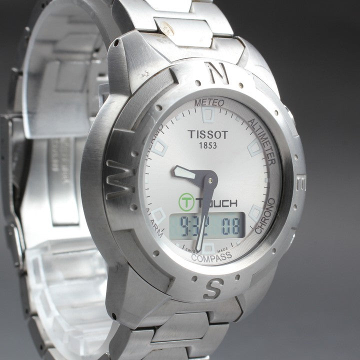 Near MINT TISSOT T-Touch Z251/351 Silver Quartz 40mm Men's Watch