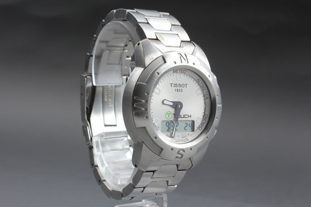 Near MINT TISSOT T-Touch Z251/351 Silver Quartz 40mm Men's Watch