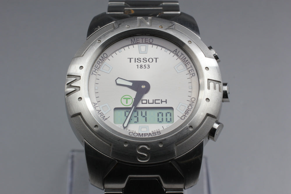 Near MINT TISSOT T-Touch Z251/351 Silver Quartz 40mm Men's Watch
