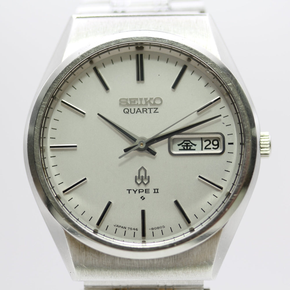 SEIKO TYPE II 7546-8070 Silver Quartz Watch