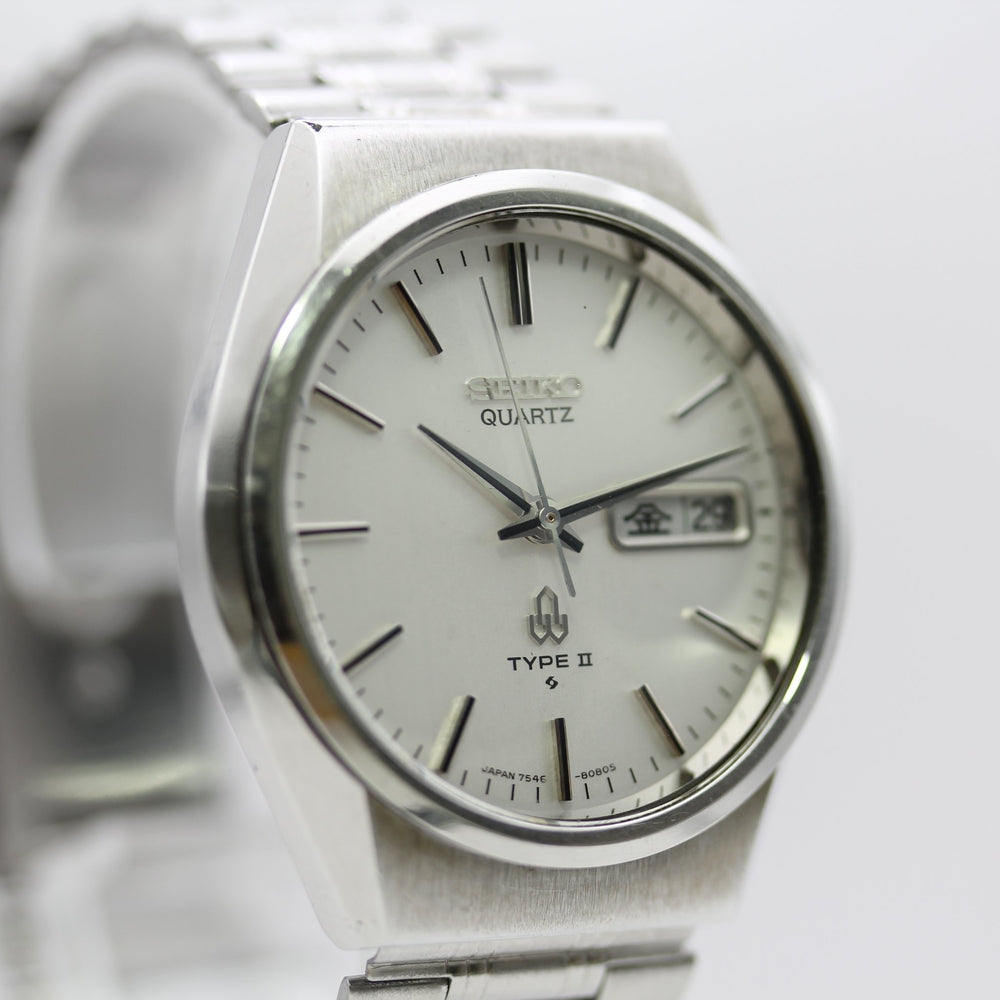 SEIKO TYPE II 7546-8070 Silver Quartz Watch