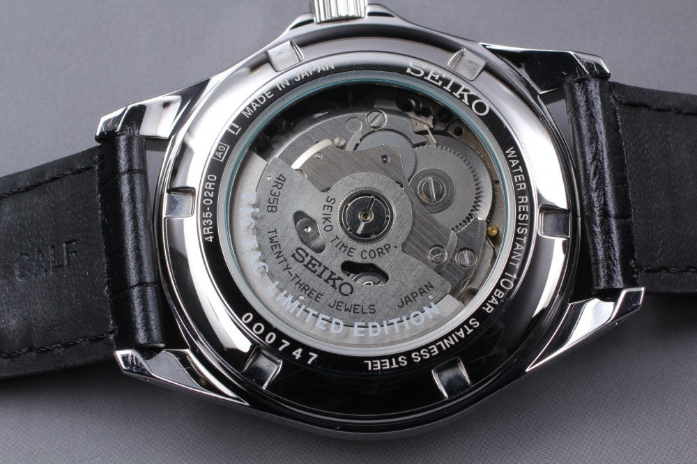 Near MINT SEIKO TiCTAC Collaboration 4R35-02R0 Silver Auto 41mm Men's Watch