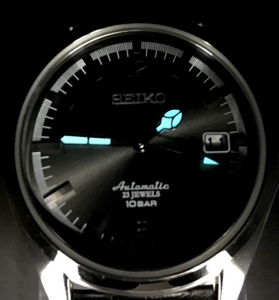 Near MINT SEIKO TiCTAC Collaboration 4R35-02R0 Silver Auto 41mm Men's Watch