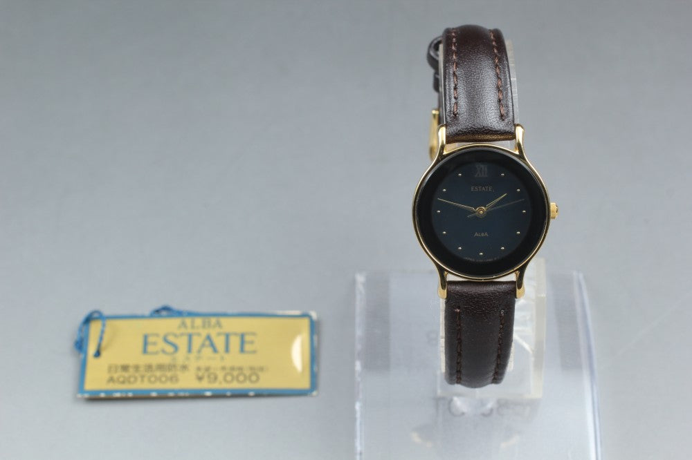 MINT SEIKO Alba Estate V701-1M50 Black Quartz 25mm Ladies Watch 1993
