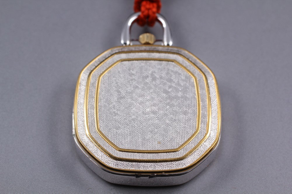 Near MINT SEIKO Exceline 1400-7760 Black Quartz 25mm Unisex Pocket Watch 1981