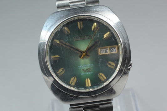 CITIZEN Seven Stars V2 7700-771556 Green Auto 38mm Men's Watch 1972