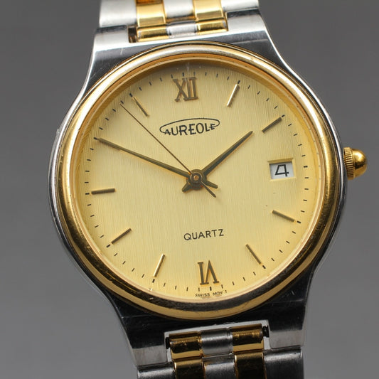 AUREOLE SW-320M Gold Quartz 32mm Men's Watch