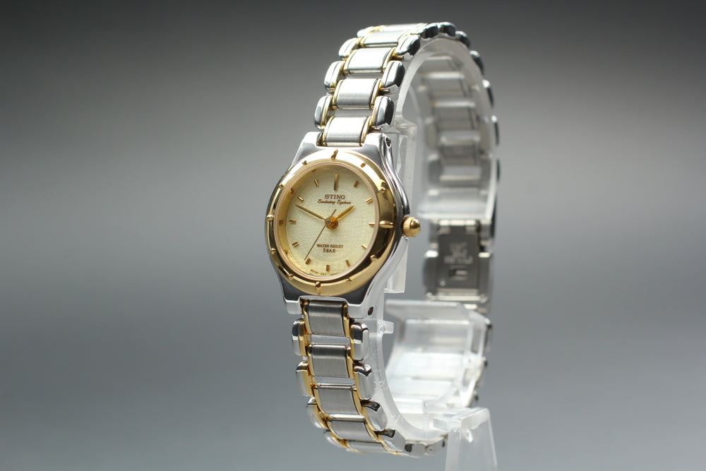 Near MINT CASIO STN-614 Gold Quartz 24.2mm Ladies Watch