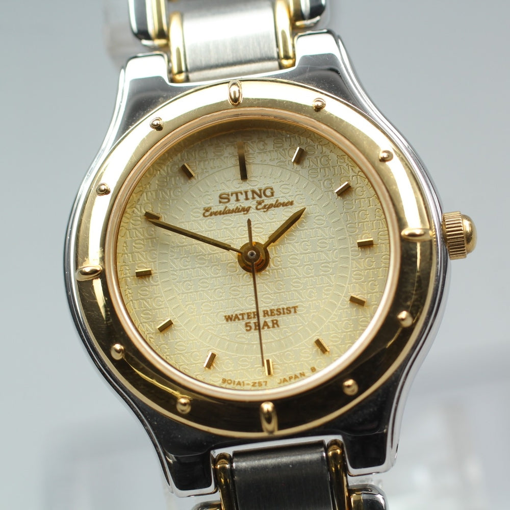 Near MINT CASIO STN-614 Gold Quartz 24.2mm Ladies Watch