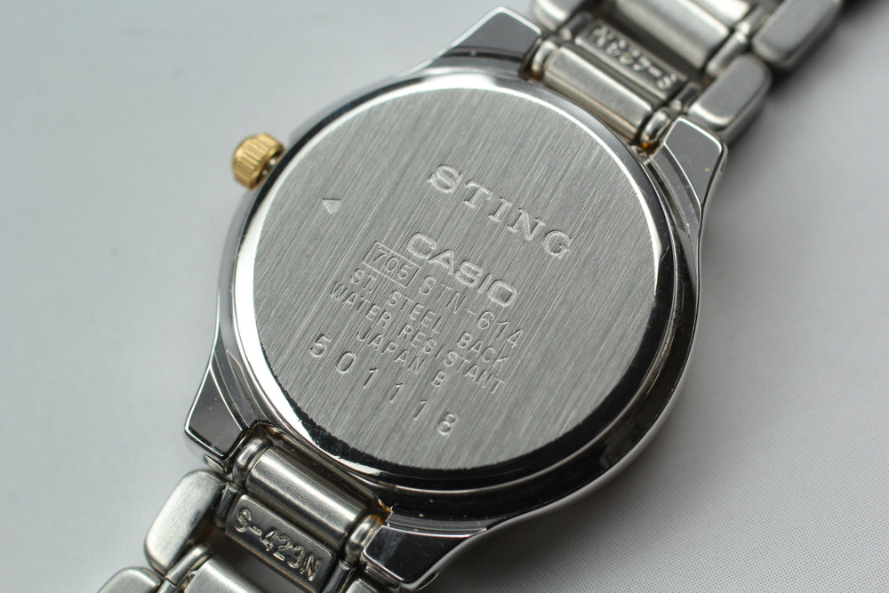 Near MINT CASIO STN-614 Gold Quartz 24.2mm Ladies Watch