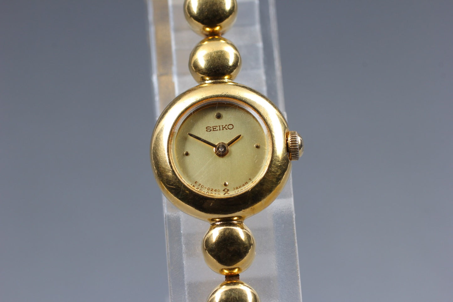 Vtg 1986 [Exc+4] SEIKO Tisse 1E20-0070 Gold Bracelet Quartz Ladies Watch JAPAN