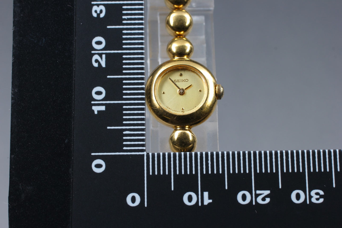 Vtg 1986 [Exc+4] SEIKO Tisse 1E20-0070 Gold Bracelet Quartz Ladies Watch JAPAN