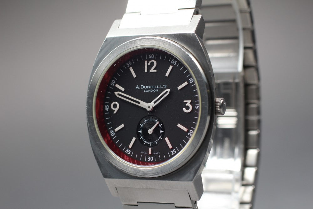 Near MINT Dunhill RPM 8034 Black Quartz 36.5mm Men's Watch