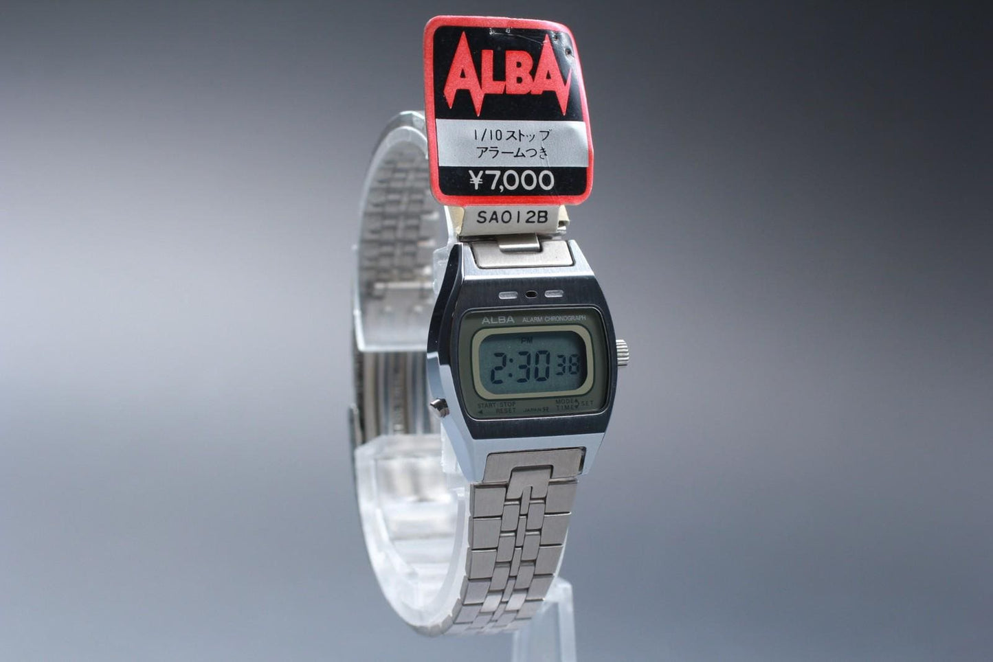 Rare [Nos w/ Tag] Seiko Alba Chronograph Y661-4000 23mm Digital Watch From JAPAN