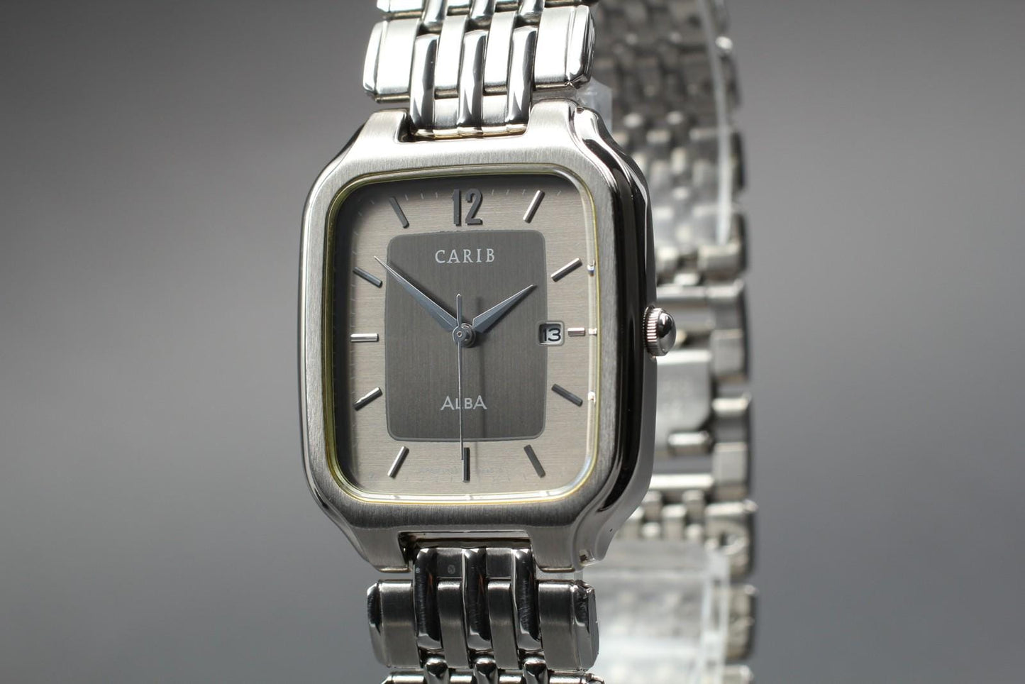 Rare [Nos w/ Tag] SEIKO Alba Carib V782-5A50 Black Quartz 28mm Men's Watch JAPAN