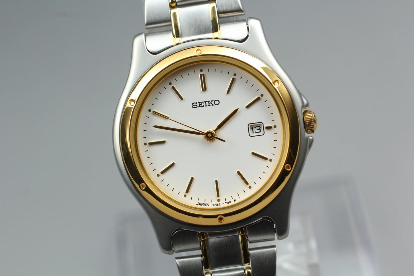 Nos w/ Tag Seiko Spirit SSXV026 7N82-0791 Two-toneQuartz 28mm Ladies Watch JAPAN