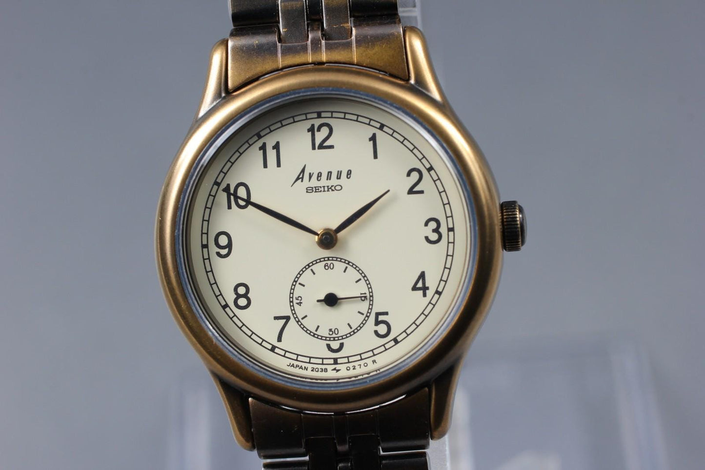 Nos w/ Tag Seiko Avenue 2G38-0170 Small Seconds Quartz 25mm Ladies Watch JAPAN