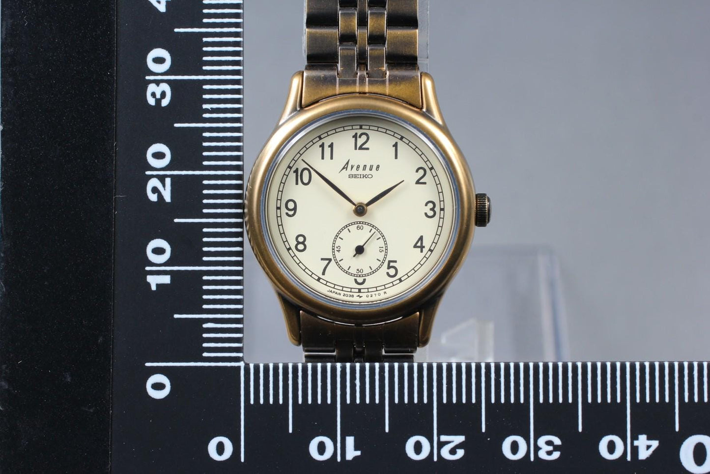 Nos w/ Tag Seiko Avenue 2G38-0170 Small Seconds Quartz 25mm Ladies Watch JAPAN