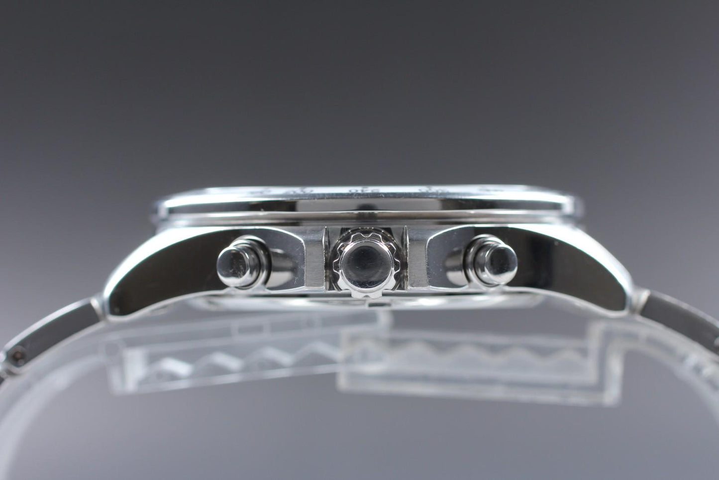 Exc+5 Seiko Chronograph 7T92-0KE0 100m Black Dial Quartz 44mm Men's Watch JAPAN