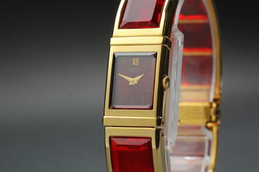 Vintage 1984 [Near MINT] Seiko Lassale 1E50-525E Red Quartz Ladies Watch JAPAN