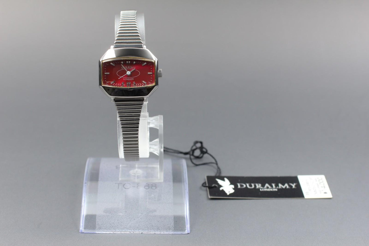 Nos w/ Tag CITIZEN Duralmy 5930-L16070 Red Dial Quartz 27mm Ladies Watch JAPAN