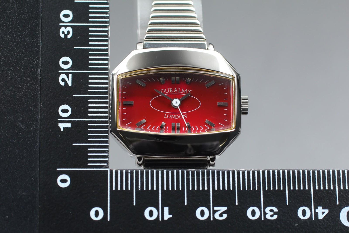 Nos w/ Tag CITIZEN Duralmy 5930-L16070 Red Dial Quartz 27mm Ladies Watch JAPAN