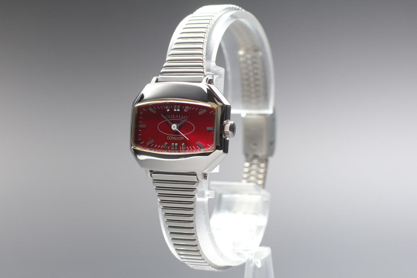 Nos w/ Tag CITIZEN Duralmy 5930-L16070 Red Dial Quartz 27mm Ladies Watch JAPAN
