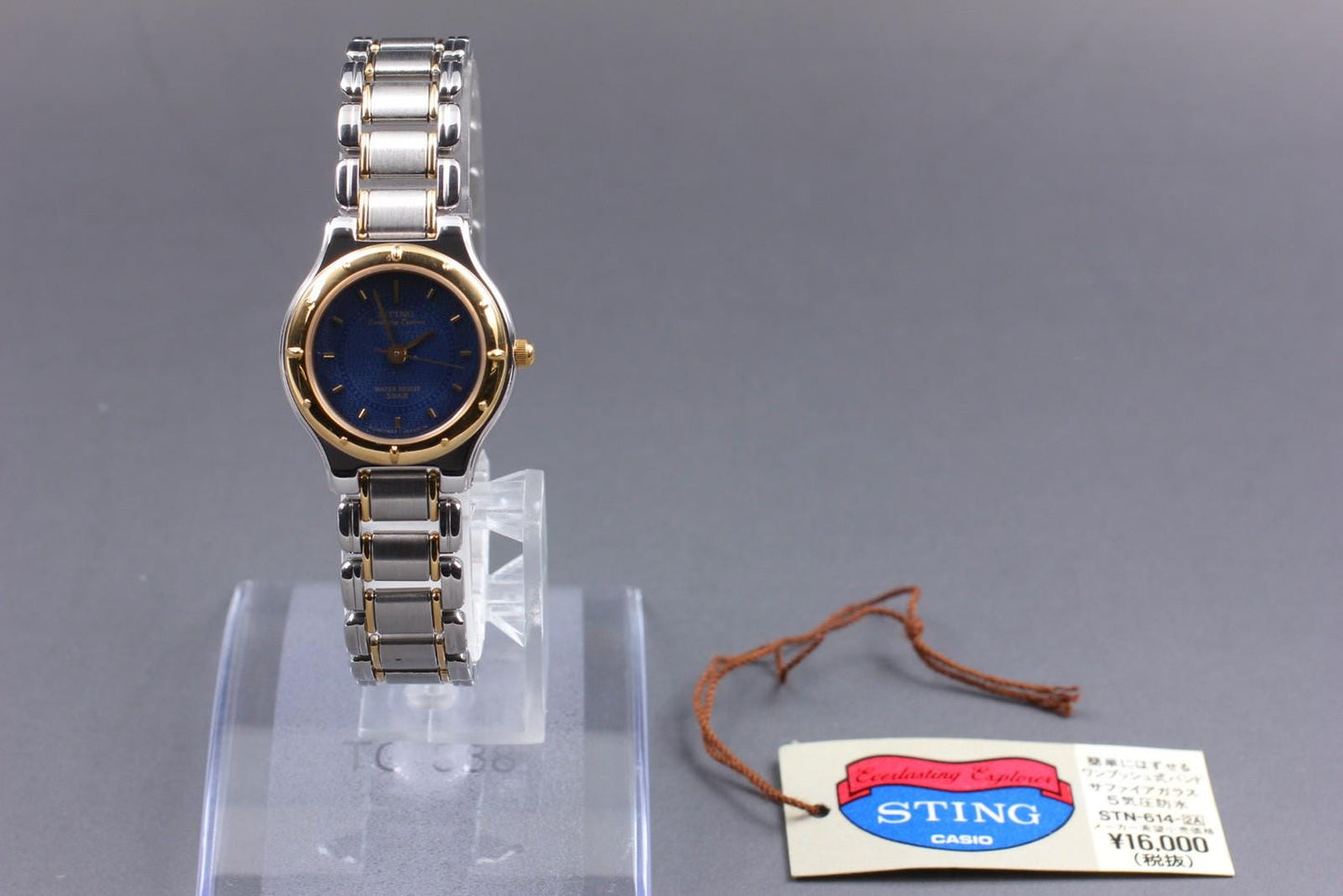 Nos w/ Tag* Casio Sting STN-614 Blue Dial Quartz 24mm Ladies Watch From JAPAN