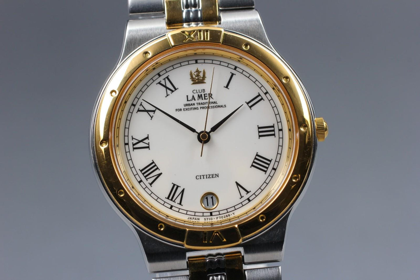 Nos w/ Tag CITIZEN Club La Mer 5710-F70248 Two-tone Qz 34mm Men's Watch JAPAN