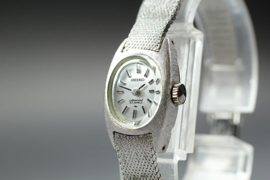 Vintage 1972 [Near MINT] SEIKO 1140-7090 17J Manual Wind Ladies Watch From JAPAN