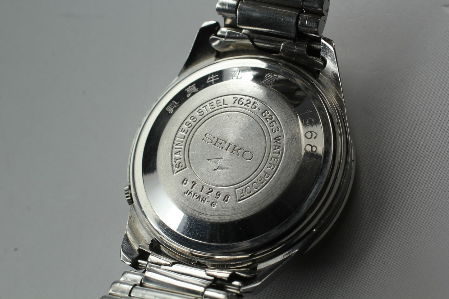 1968 N MINT SEIKO Sportsmatic 7625-8263 Silver 17J Manual 36mm Men's Watch JAPAN