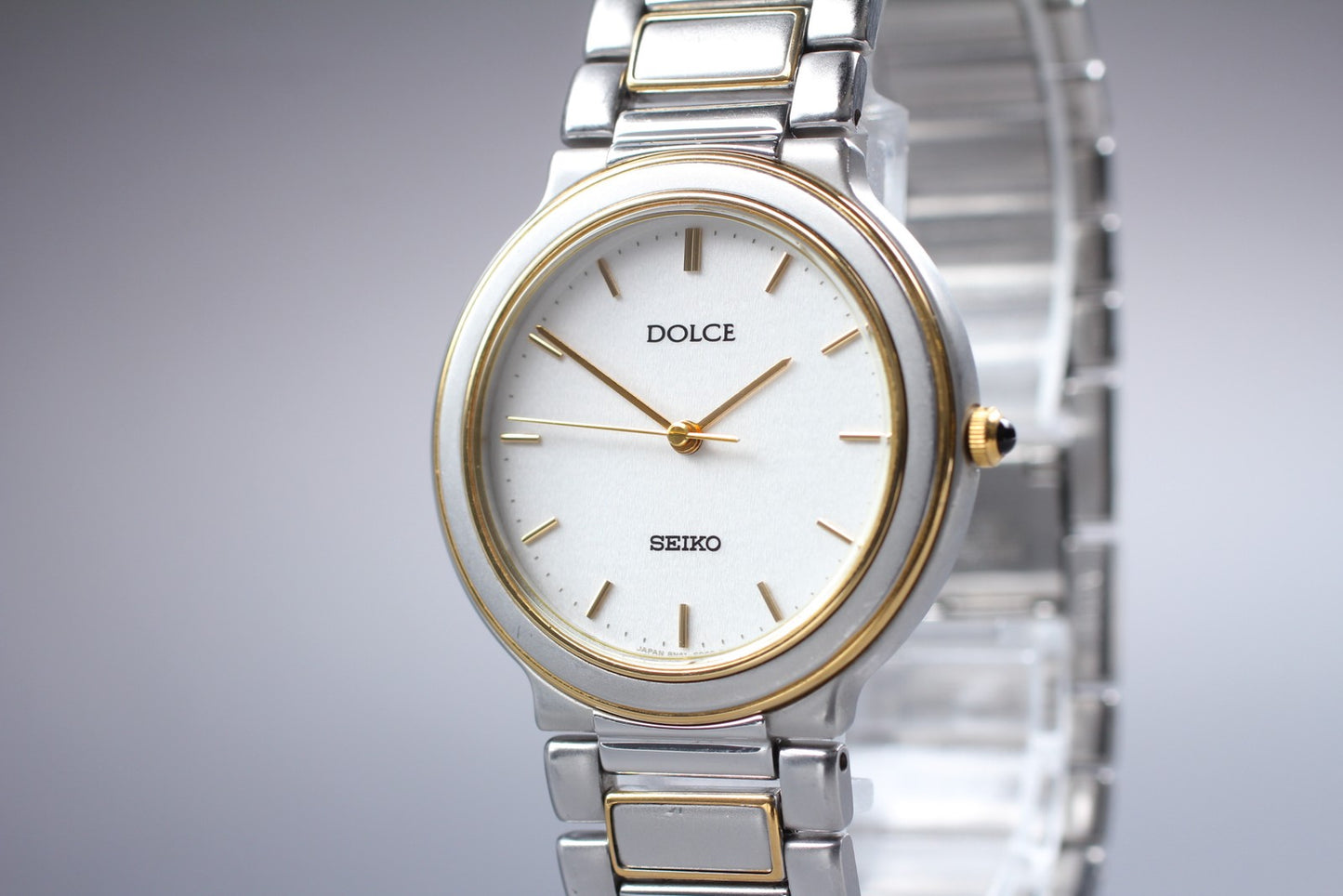 Vintage 1993 [Near MINT] SEIKO Dolce 8N41-6040 Two-tone Quartz 31mm Men's Watch