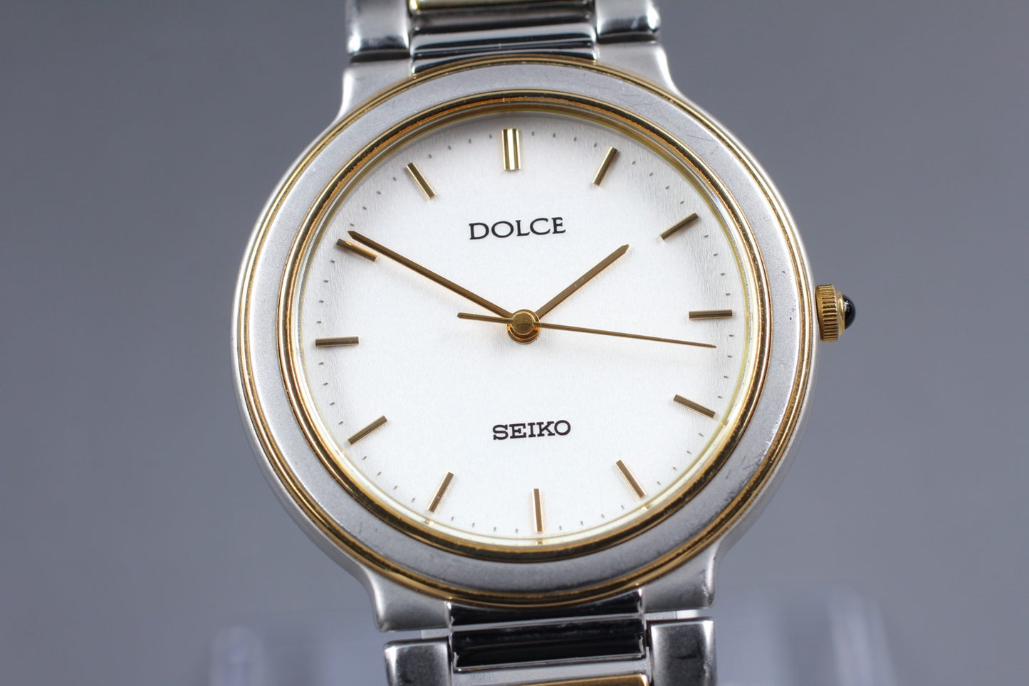 Vintage 1993 [Near MINT] SEIKO Dolce 8N41-6040 Two-tone Quartz 31mm Men's Watch