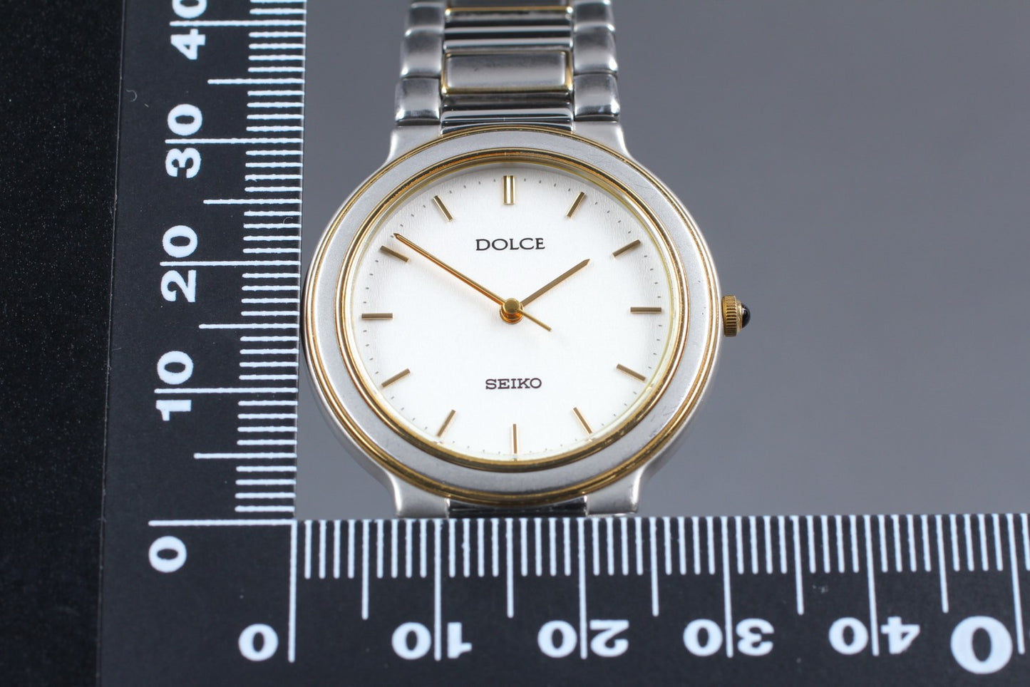 Vintage 1993 [Near MINT] SEIKO Dolce 8N41-6040 Two-tone Quartz 31mm Men's Watch