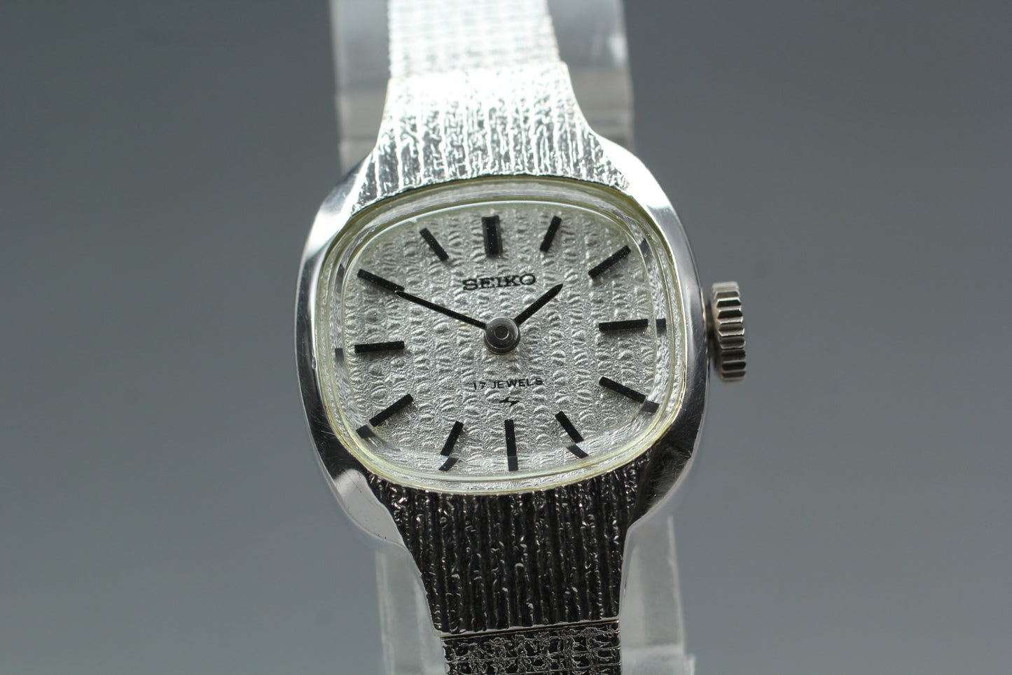 Vtg 1972 [Near MINT] SEIKO Bracelet 11-3540 Silver 17J Manual Ladies Watch JAPAN