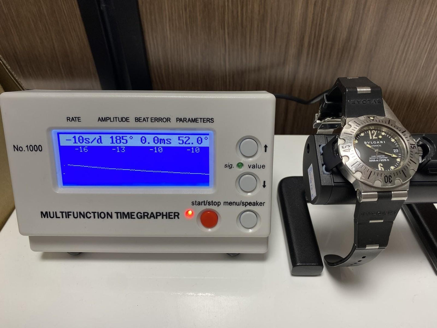 Exc+5 BVLGARI Diagono Scuba SD42S 2000m Auto 42mm Pro Diver Men's Watch JAPAN